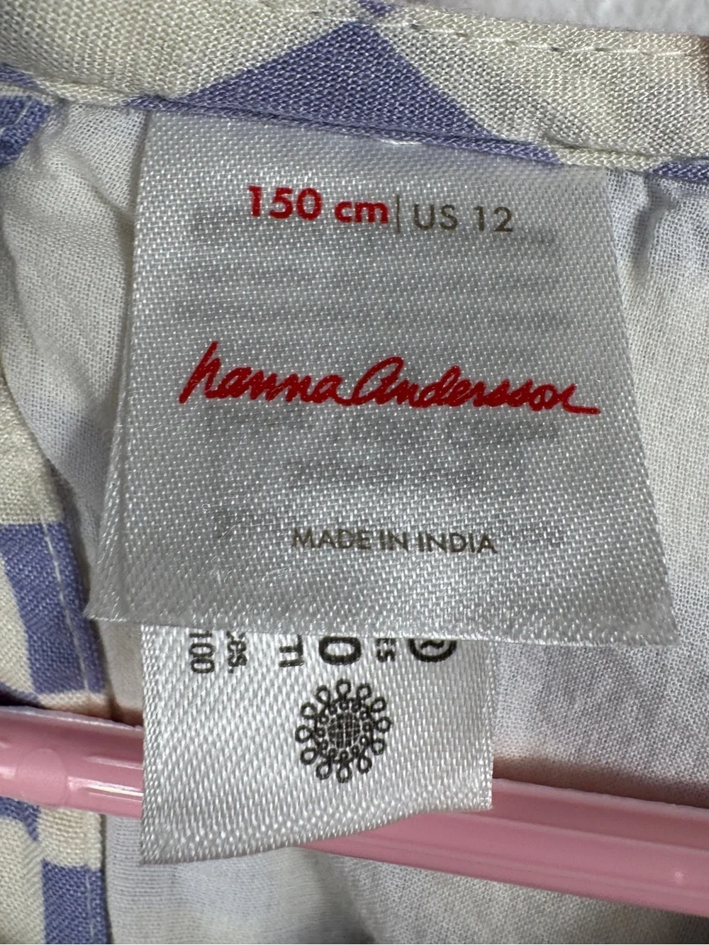 Hanna Andersson Checker Print Twirl Dress, Size 150 (US 12)